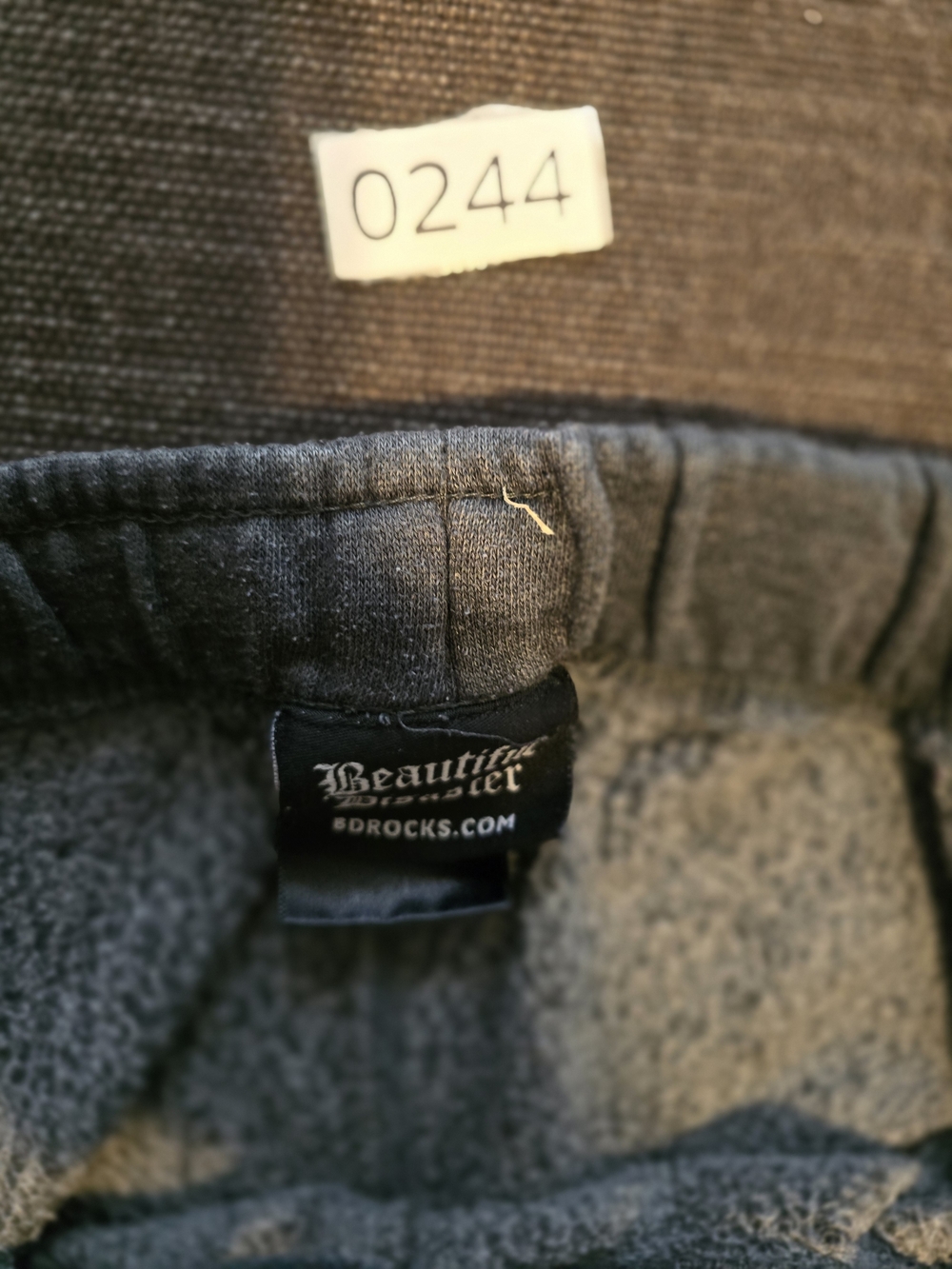 Beautiful Disaster Charcoal Graphic Sweatpants with Side Print - Picture 2 of 3